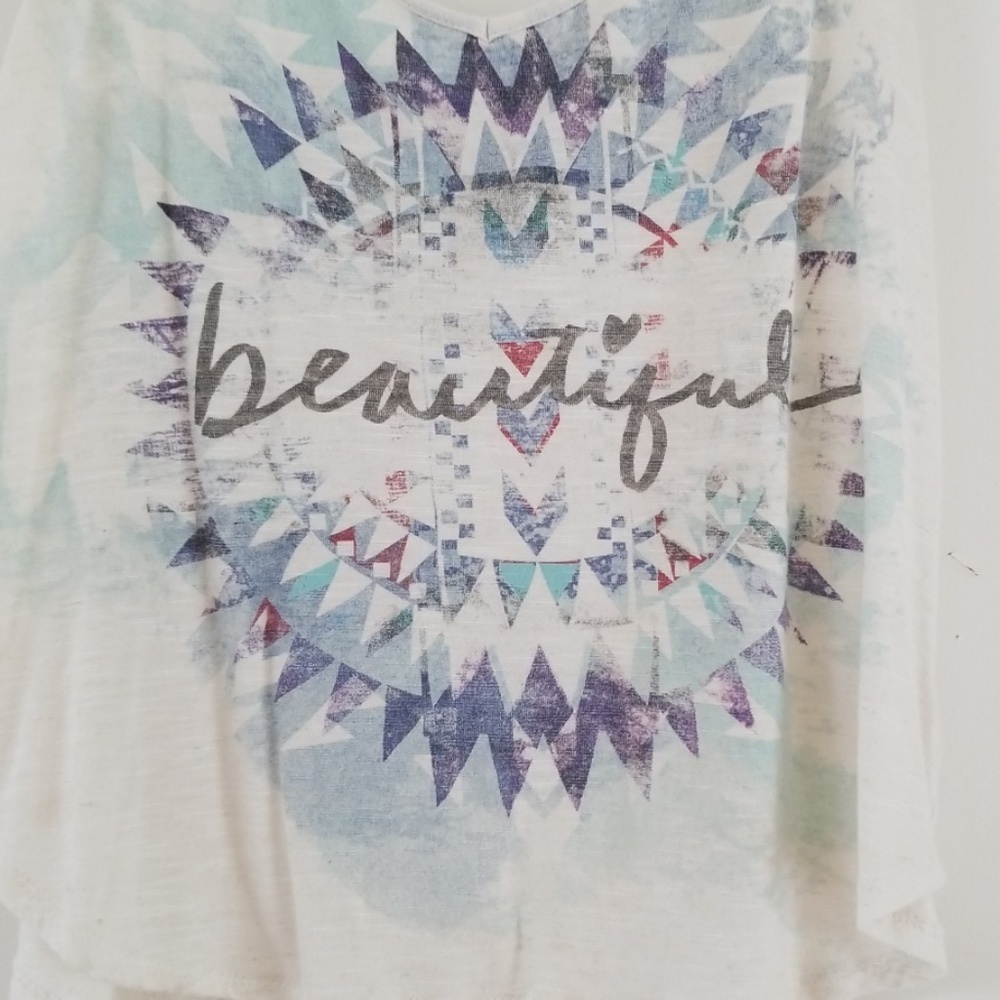 Love on a hanger Aztec & beautiful crop tank top